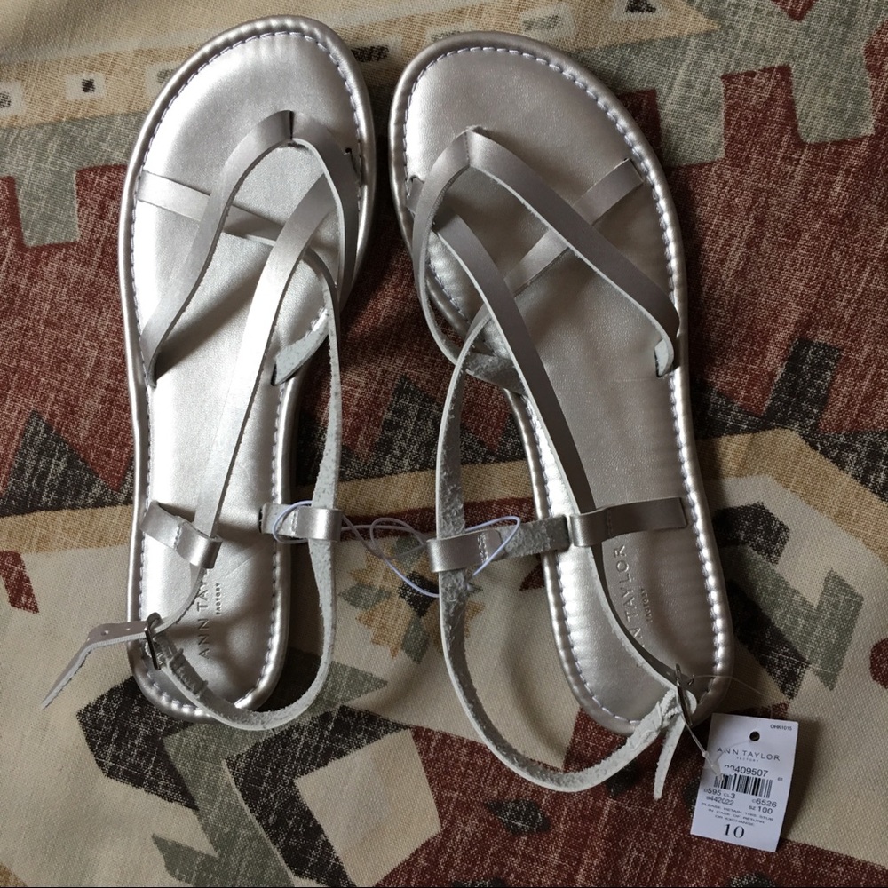 NWT 2017 Ann Taylor Leather Sandals